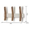 Drakestone Designs 16-Inch Mid Century Coat Rack with 3 Wooden Hooks, Farmhouse Style Hookrail for Bedroom, Living Room, Hallway, and More, Solid Wood, 9.5" H x 16" W x 2.25" D, White and Walnut view 4