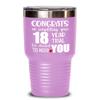 18th Anniversary Tumbler for Husband from Wife Congrats on Completing Your Eighteen Year Trial Funny Marriage Keepsake 20 or 30oz Hot Cold Cup Coffee view 1
