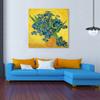 DECORARTS - Irises Vase Flower. Vincent Van Gogh Art Reproduction. Giclee Print on Canvas. Wall Art for Home. 40x32 view 2