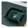 Serving Platter Ceramic, Sundries Tray, Decorative Vanity Tray, Desktop Storage Organizer, Catchall Tray, Valet Tray, Nightstand Or Dresser Organizer, Resin Bathroom Tray view 1