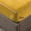 CFYCYHDZHT Bed Sheet Set Queen Size,Warm Thick Crystal Velvet Mattress top hat, Bedroom Hotel Homestay Solid Color Non Slip Mattress Cover Bed Cover Dark Grey 180200cm view 4