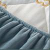 CFYCYHDZHT Bed Cover Room,Thick Warm Cotton Quilted Coral Velvet Mattress Protection Cover, Solid Color Non Slip Embroidery Crystal Velvet Bed Sheet Dark Grey 150cmx200cm view 4
