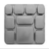 Pooja Bazar 10 Compartment Silver Party Thali Plates (50 Pack) view 2