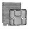 Pooja Bazar Disposable Party Thali Plates 6 Compartment Thali - Silver (50 Pack) view 3