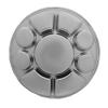 Pooja Bazar 9 Compartment Silver Party Thali Plates (100 Pack) view 2