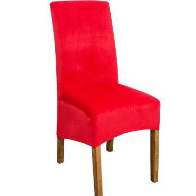1PCS Dining Chair Covers Polyester Stretch Dining Room Chair Slipcovers Removable Washable Chair Covers for KitchenBanquetHotel and PartyBig Red