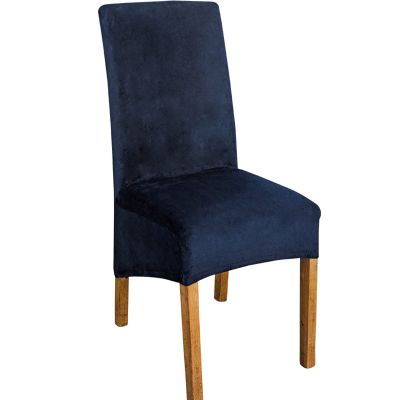 1PCS Dining Chair Covers Polyester Stretch Dining Room Chair Slipcovers Removable Washable Chair Covers for KitchenBanquetHotel and PartyNavy