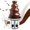 Chocolate Fountain Machine Electric Chocolate Fondue Fountain Machine 4 Tier Stainless Steel 4-Pound Capacity for Chocolate, Butter, Cheese view 1