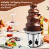 Chocolate Fountain Machine Electric Chocolate Fondue Fountain Machine 4 Tier Stainless Steel 4-Pound Capacity for Chocolate, Butter, Cheese view 3