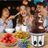 Chocolate Fountain Machine Electric Chocolate Fondue Fountain Machine 4 Tier Stainless Steel 4-Pound Capacity for Chocolate, Butter, Cheese view 4