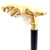 Vimal Nautical 2 Piece 37 inch Approx. Golden & Silver Jaguar Walking Stick for Men & Women Victorian Wands Cane Brass Handle Walking Canes Stick view 2