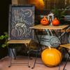 NAKLEO Halloween Large Painting Stencil 23.2x37.4, Pumpkin Happy Halloween Inscription Pattern, Reusable Plastic Drawing Template, DIY Art and Craft Home Decor, Wall Floor Wood Fabric Furniture view 2