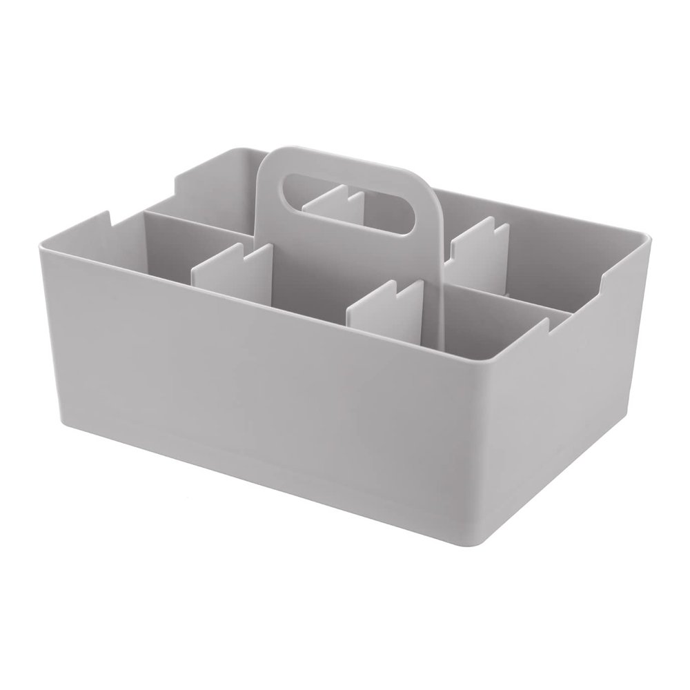 JEJ Astage Storage Box, Desk Tote, Desk Organizer, Stackable, Made in Japan, Light Gray, Width 10.2 x Depth 7.4 x Height 5.7 inches (26 x 18.8 x 14.5 cm)