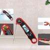 SMSOM Digital Meat Thermometer, Instant Read Meat Thermometer for Grill and Cooking, Waterproof, Backlight & Calibration, Food Thermometer for Kitchen, Outdoor Grilling and BBQ - Red view 3