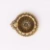Indian Shelf Handmade Pack of 3 Brass Golden Oil Lamp Deepak Diya Floral Round Puja Utensils Diwali Puja Deepam Deep view 2