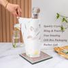 Hochance Pink Crystal Standing Paper Towel Roll Holder Countertop Weighted Rack,Glam Cute Bling Rhinestone Jeweled Diamonds Modern Decoration Christmas Housewarming Gifts for Kitchen Home Bar view 2