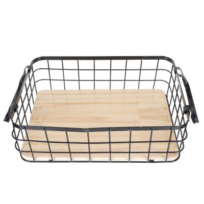 Cabilock 1pc Storage Basket with Handles Versatile Kitchen Organizer for Fruits Snacks and Home Design
