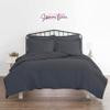 Dark Grey Duvet Covers Queen Size Brushed Microfiber Soft Light-Weight, Queen Duvet Cover Set - 3 Pieces with Zipper Closure, 1 Duvet Cover 90x90 inches and 2 Pillow Cases view 1