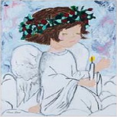 ANGEL WALL PAINTING - Hand Painted Angel - Angelic Passion Art - Guardian Angel Print -Painted Angel Art - Giclee Angel Print-Abstract Angel (Giclee Canvas, 18x24 Inches)
