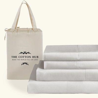Grand King Size 4-Piece Sheet Set - Luxurious 600-Thread-Count Egyptian Cotton Bedding Sheets & Pillowcases - Bed Sheets - Deep Pocket fits up to 10-12 inch Mattress (Solid, Silver Grey)