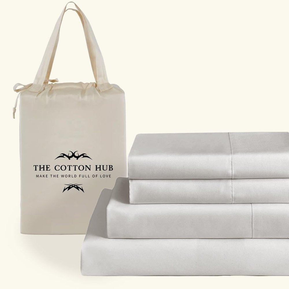 Grand King Size 4-Piece Sheet Set - Luxurious 600-Thread-Count Egyptian Cotton Bedding Sheets & Pillowcases - Bed Sheets - Deep Pocket fits up to 10-12 inch Mattress (Solid, Silver Grey)
