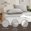 Grand King Size 4-Piece Sheet Set - Luxurious 600-Thread-Count Egyptian Cotton Bedding Sheets & Pillowcases - Bed Sheets - Deep Pocket fits up to 10-12 inch Mattress (Solid, Silver Grey) view 3