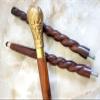 Vimal Nautical Golden & Brown Victorian Handle Walking Spiral Stick Brass Round Walking Stick Brass Handle Walking Stick Walking Stick Cane Wooden Walking Cane view 3