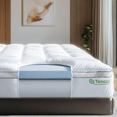 ViscoSoft 3 Inch Pillow Top Memory Foam Mattress Topper Twin - Cooling Hybrid Lux Dual Layer Mattress Pad - CertiPUR Certified