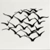 DEKADRON Metal Wall Art - Cranes - 3D Wall Silhouette Metal Wall Decor Home Office Decoration Bedroom Living Room Decor Sculpture (46" W x 23" H / 118x58cm) view 1