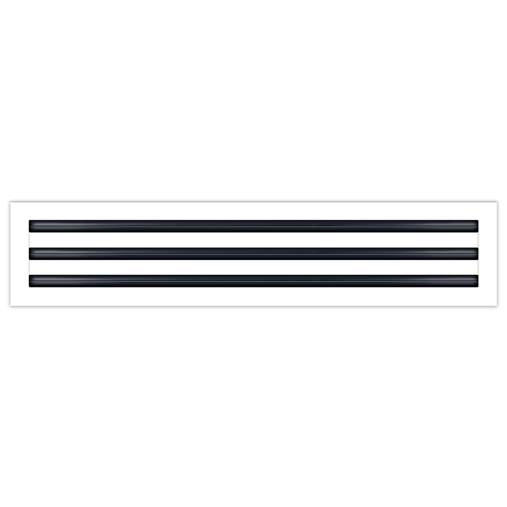 BUILDMART - 28x6 Modern AC Vent Cover - Decorative White Aluminum Air Vent - Standard Linear Slot Diffuser - Heating and Cooling Register Grille for Ceiling, Walls & Floors - Texas Buildmart