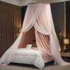 Kertnic Luxurious Bed Canopy for Girls & Adults - Double Layer Princess Canopy with Lace, Round Dome Mosquito Netting for Queen/King Bed Tent (Pink) view 1