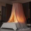 Kertnic Luxurious Bed Canopy for Girls & Adults - Double Layer Princess Canopy with Lace, Round Dome Mosquito Netting for Queen/King Bed Tent (Pink) view 4