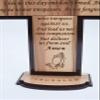 The Lords Prayer Wood Standing Table/Altar Cross (10 Inch English) - KJV Scripture Matthew 6:9-13, Engraving of 'Our Father Prayer' on Wooden Blocks view 3