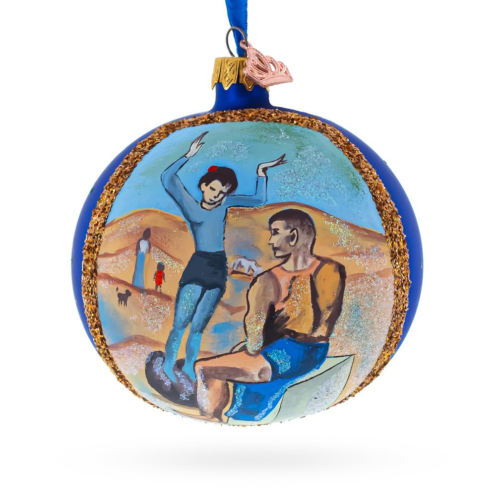 1905 "Girl on a Ball by Pablo Picasso Glass Ball Christmas Ornament 4 Inches