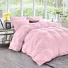 1 PC Goose Down Pinch Pleated Comforter with Corner Tabs 100% Organic Cotton 500 GSM Cotton Fill - Pink Oversized King Size - Fluffy Baffle Box Design Light Weight Comforter Only view 2