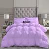 1 PC Goose Down Pinch Pleated Comforter with Corner Tabs 100% Organic Cotton 500 GSM Cotton Fill - Lilac Oversized Queen Size - Fluffy Baffle Box Design Light Weight Comforter Only view 1