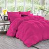 1 PC Goose Down Pinch Pleated Comforter with Corner Tabs 100% Organic Cotton 500 GSM Cotton Fill - Hot Pink Oversized King Size - Fluffy Baffle Box Design Light Weight Comforter Only view 2