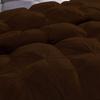 1 PC Goose Down Pinch Pleated Comforter with Corner Tabs 100% Organic Cotton 500 GSM Cotton Fill - Chocolate Oversized King Size - Fluffy Baffle Box Design Light Weight Comforter Only view 3
