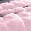 1 PC Goose Down Pinch Pleated Comforter with Corner Tabs 100% Organic Cotton 500 GSM Cotton Fill Power - Pink King/Cal King Size - Fluffy Baffle Box Design Light Weight Comforter Only view 3