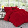 1 PC Goose Down Pinch Pleated Comforter with Corner Tabs 100% Organic Cotton 500 GSM Cotton Fill Power - Red King/Cal King Size - Fluffy Baffle Box Design Light Weight Comforter Only view 2