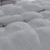 1 PC Goose Down Pinch Pleated Comforter with Corner Tabs 100% Organic Cotton 500 GSM Cotton Fill - Silver Oversized Queen Size - Fluffy Baffle Box Design Light Weight Comforter Only view 3