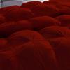 1 PC Goose Down Pinch Pleated Comforter with Corner Tabs 100% Organic Cotton 500 GSM Cotton Fill - Burgundy Oversized King Size - Fluffy Baffle Box Design Light Weight Comforter Only view 3