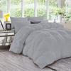 1 PC Goose Down Pinch Pleated Comforter with Corner Tabs 100% Organic Cotton 500 GSM Cotton Fill Power - Silver King/Cal King Size - Fluffy Baffle Box Design Light Weight Comforter Only view 2