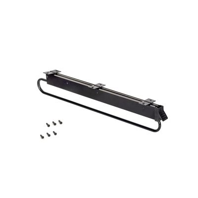 Emuca - Wardrobe pull out clothes hanger rail, sliding hanging rail with length 800mm (31,5 inch), Steel and plastic, Black