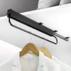 Emuca - Wardrobe pull out clothes hanger rail, sliding hanging rail with length 800mm (31,5 inch), Steel and plastic, Black view 2