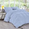 1 PC Goose Down Pinch Pleated Comforter with Corner Tabs 100% Organic Cotton 500 GSM Cotton Fill Power - Aqua King/Cal King Size - Fluffy Baffle Box Design Light Weight Comforter Only view 2