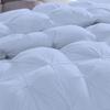 1 PC Goose Down Pinch Pleated Comforter with Corner Tabs 100% Organic Cotton 500 GSM Cotton Fill Power - Aqua King/Cal King Size - Fluffy Baffle Box Design Light Weight Comforter Only view 3