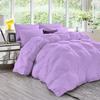 1 PC Goose Down Pinch Pleated Comforter with Corner Tabs 100% Organic Cotton 500 GSM Cotton Fill Power - Lilac King/Cal King Size - Fluffy Baffle Box Design Light Weight Comforter Only view 2
