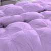 1 PC Goose Down Pinch Pleated Comforter with Corner Tabs 100% Organic Cotton 500 GSM Cotton Fill Power - Lilac King/Cal King Size - Fluffy Baffle Box Design Light Weight Comforter Only view 3