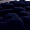 3 PCS Baffle Box Pinch Pleated Comforter Set-Navy Blue | Olympic Queen (98" x 98")-100% Long Staple Cotton 500 GSM All Season Warm, Lightweight Pintuck Down Alternative Quilted/Comforter Collection view 2